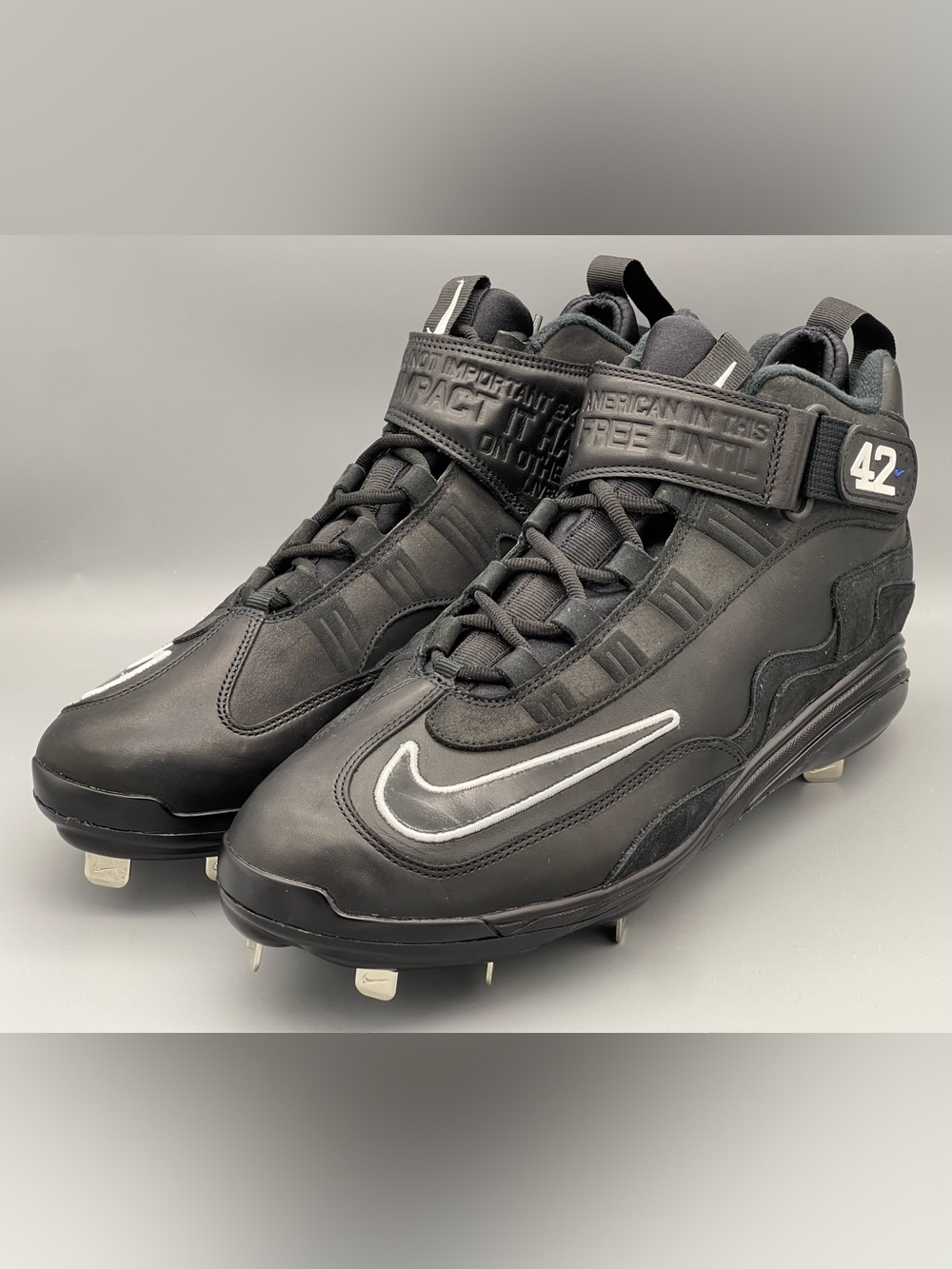 Nike Air Griffey Jackie Robinson Baseball Cleats Black DC9980-001 Mens Sz 14 NEW